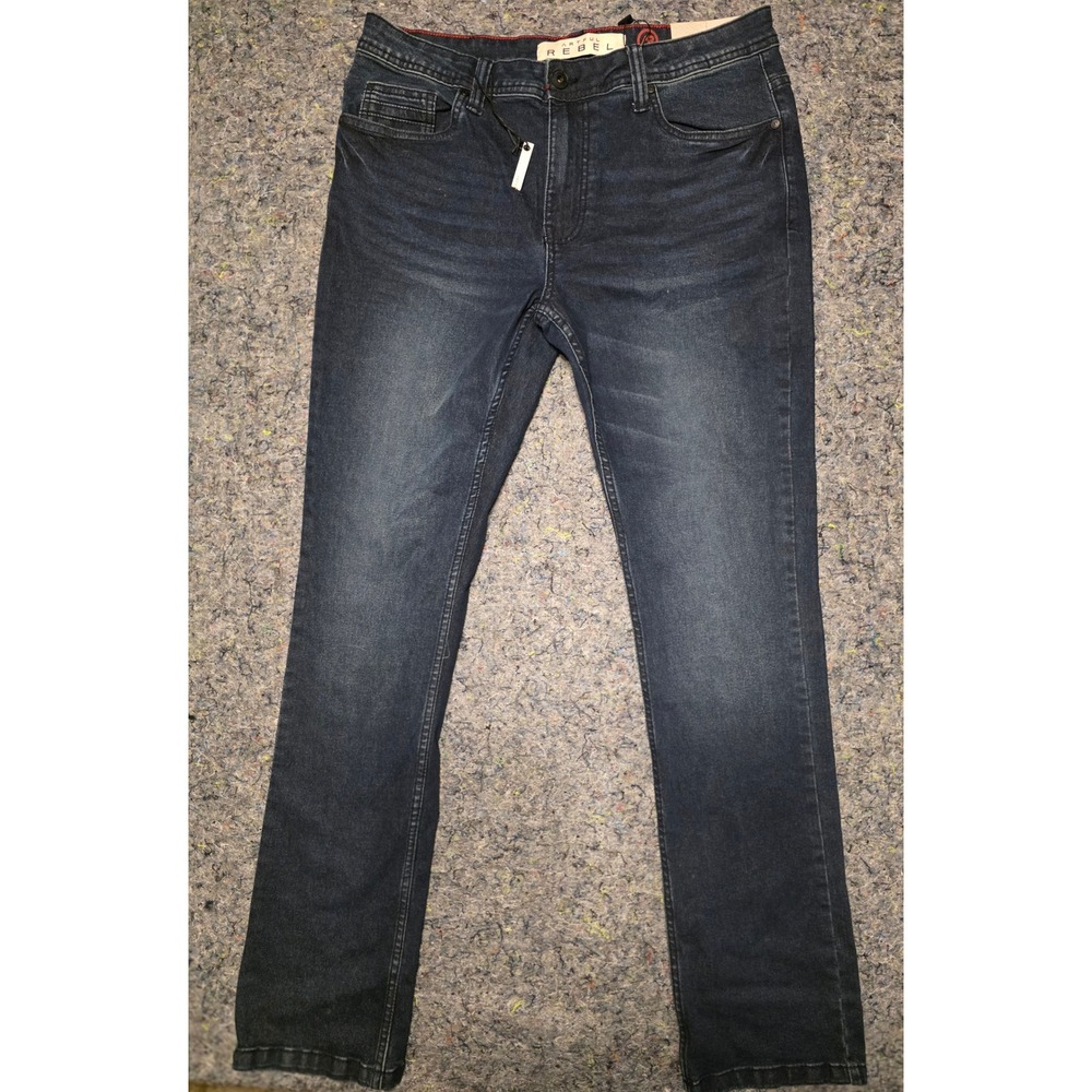999 Artful Rebel Jax Slim Fit Jeans Dark Wash Luxury Stretch Denim 34W 32L New